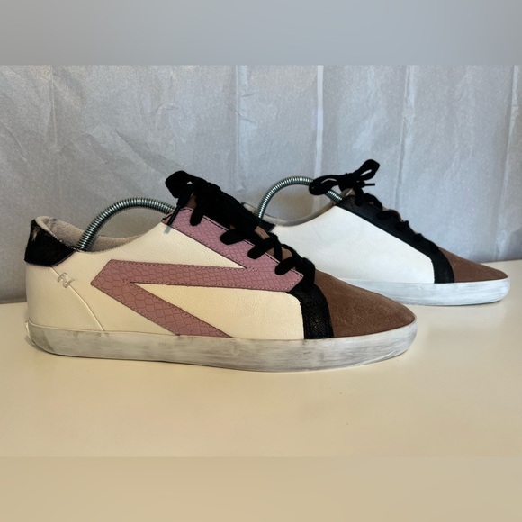 ZODIAC FAYE RETRO Dyed calf hair leather Fashion Sneakers Shoes Funky Punk Sz 10 - Picture 4 of 13